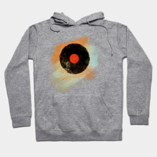 Vinyl Records Retro Music Oldies DJ Art with Paint Brushes Hoodie